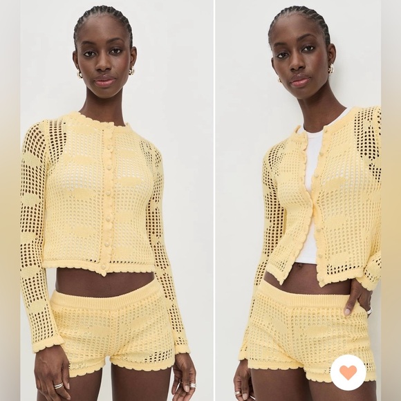 Bailey Rose Sweaters - 👸🏻 HOST PICK 👸🏻 Bailey Rose Crocheted Cardigan, size Large